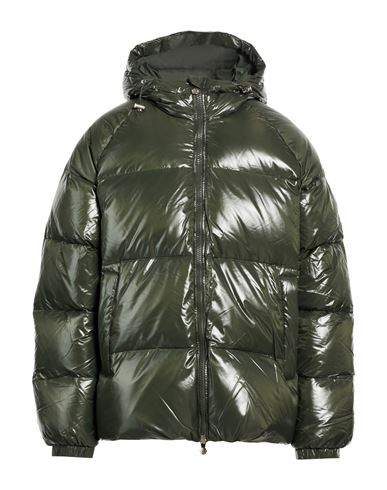 Man Puffer Military green Size L Polyamide, Recycled polyamide