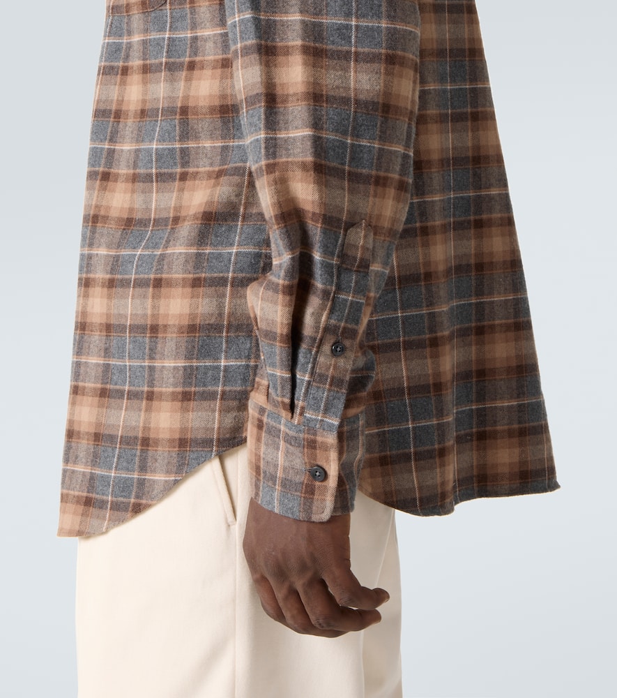 Plaid cotton flannel shirt