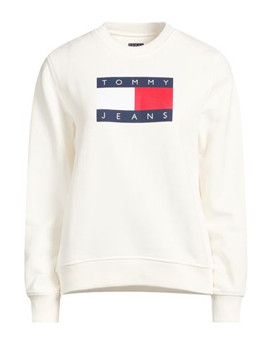 Woman Sweatshirt Ivory Size M Cotton