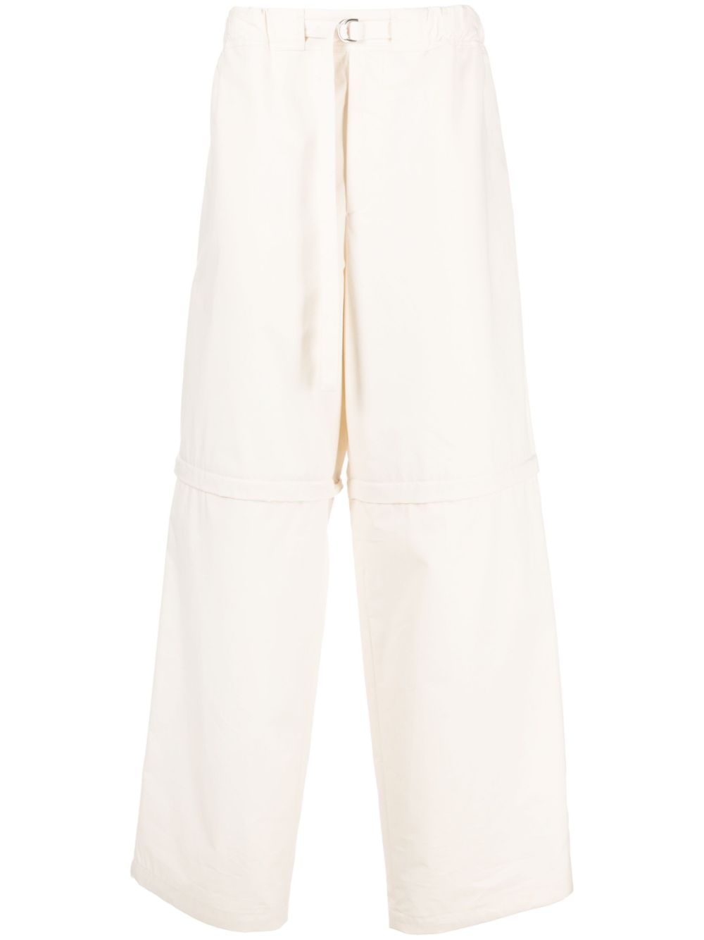 Detachable-legs cotton trousers - Neutrals