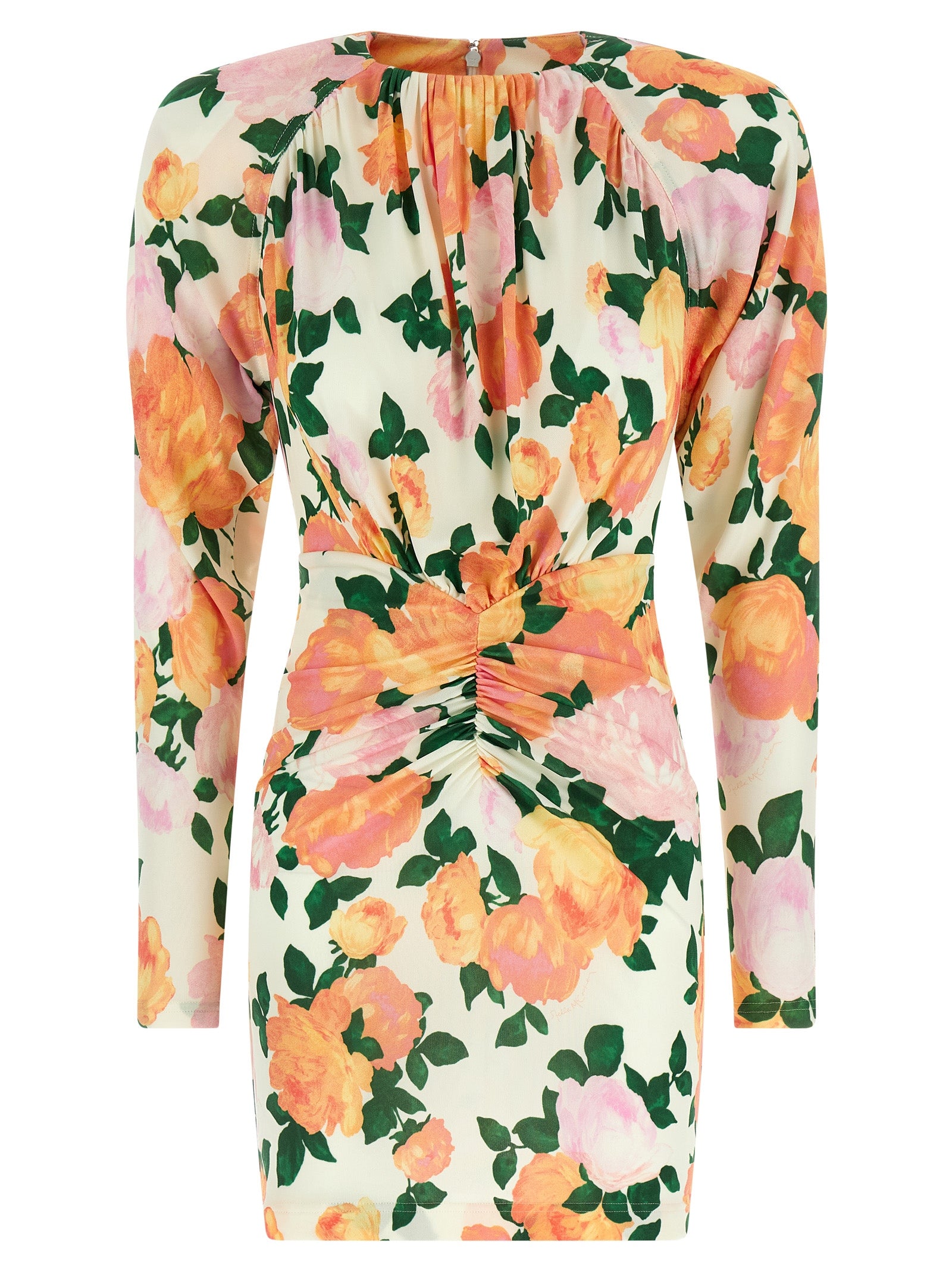 Floral Print Viscose Dress — Multicolor