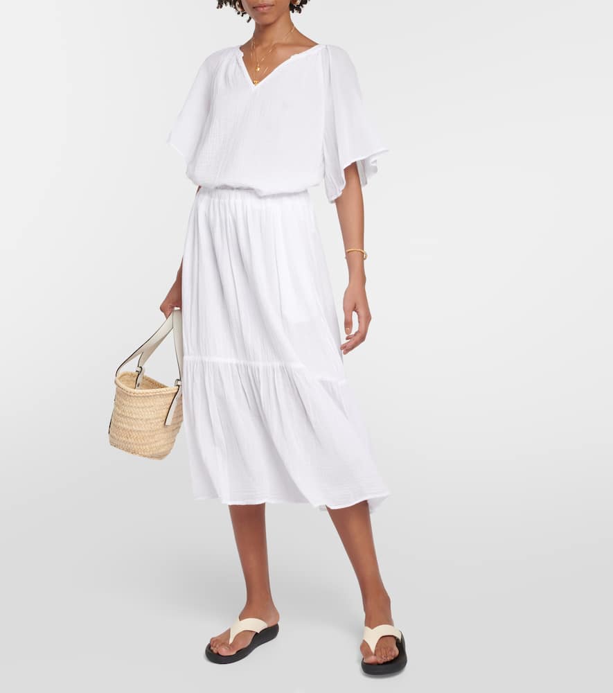 Mckenna cotton midi skirt