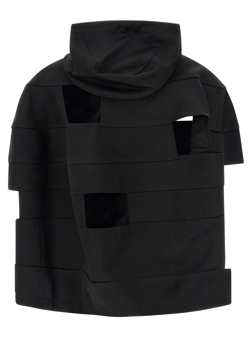 Black Solid Hood Jacket