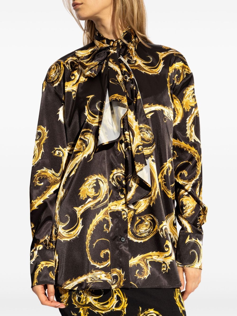 Bow Satin Shirt
