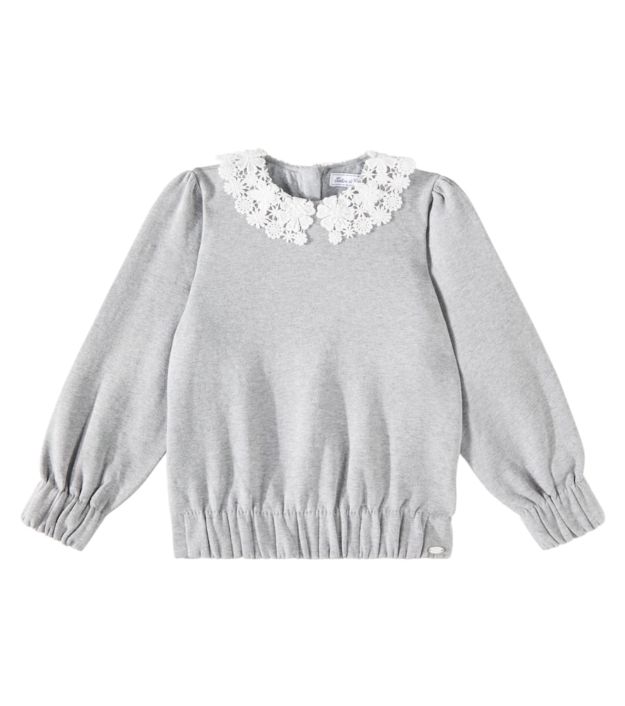 Tartine et Chocolat Embroidered cotton jersey sweatshirt