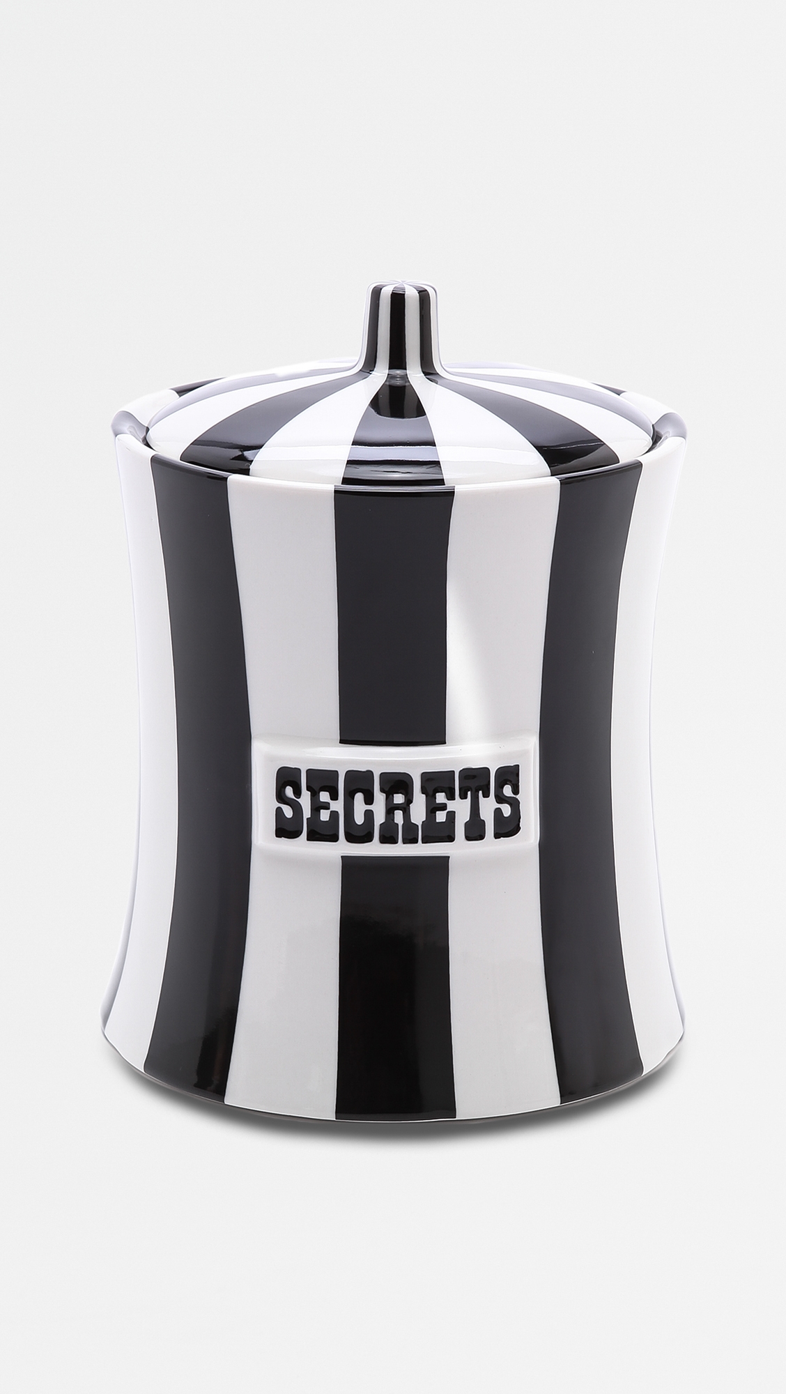 Secrets Canister Black/White One Size
