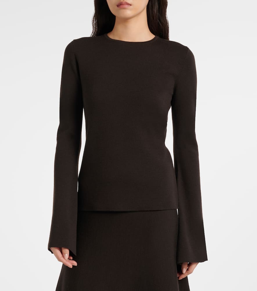 Wool, silk, and cashmere top