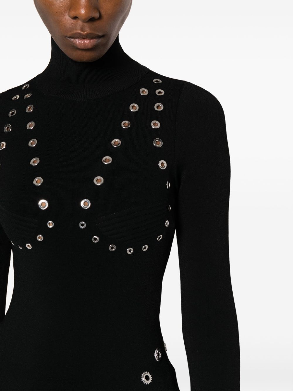 Off White Fashion High Neck Viscose Sweater
