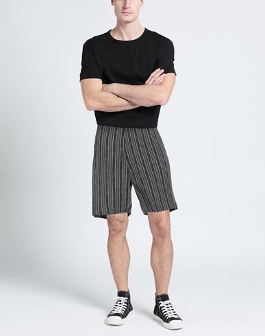Man Shorts & Bermuda Shorts Charcoal Size 26 Cotton