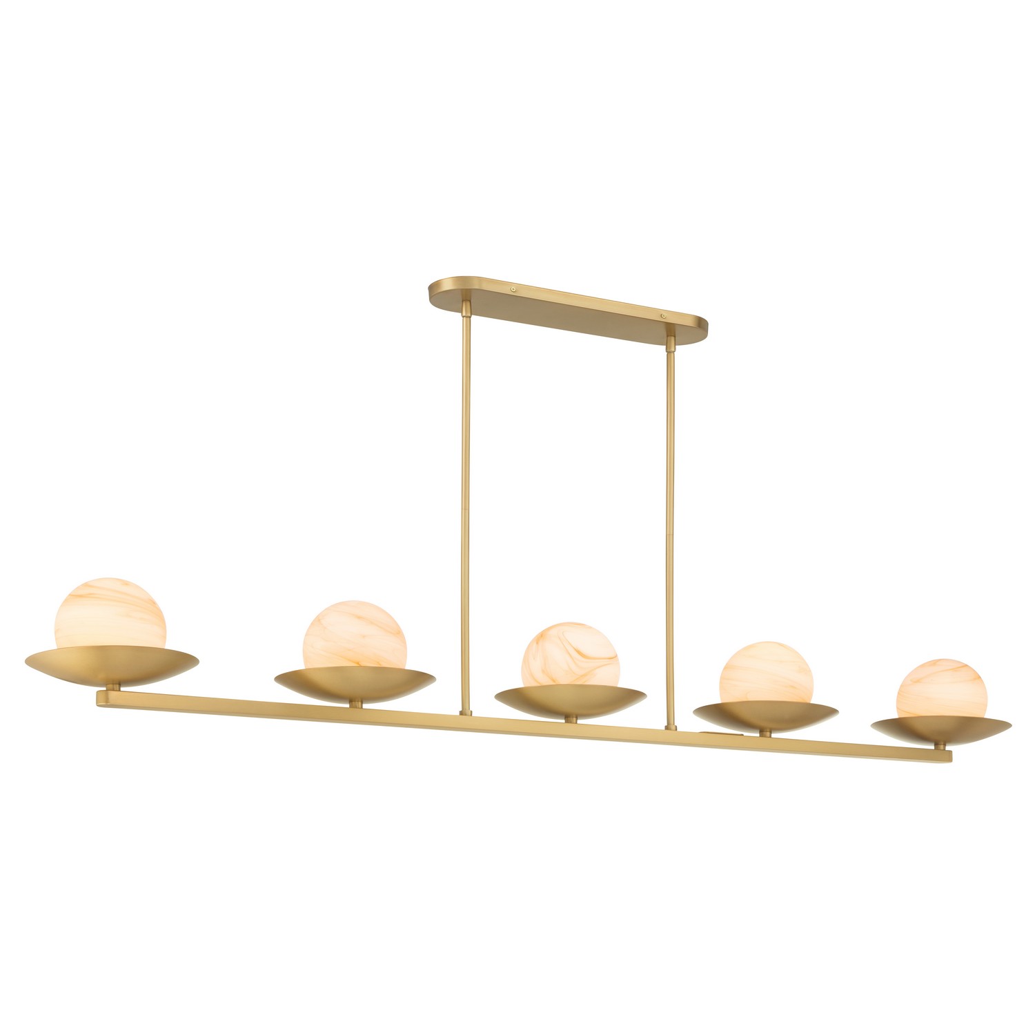 Legacy Brass Linear Chandelier from the Olenne Collection