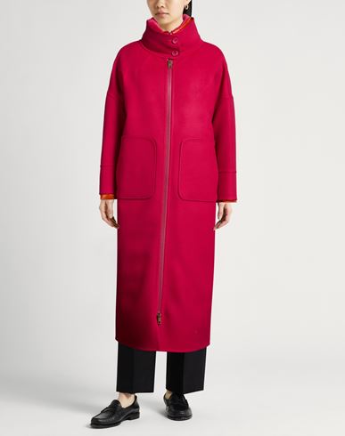 Woman Coat Fuchsia Size 4 Wool