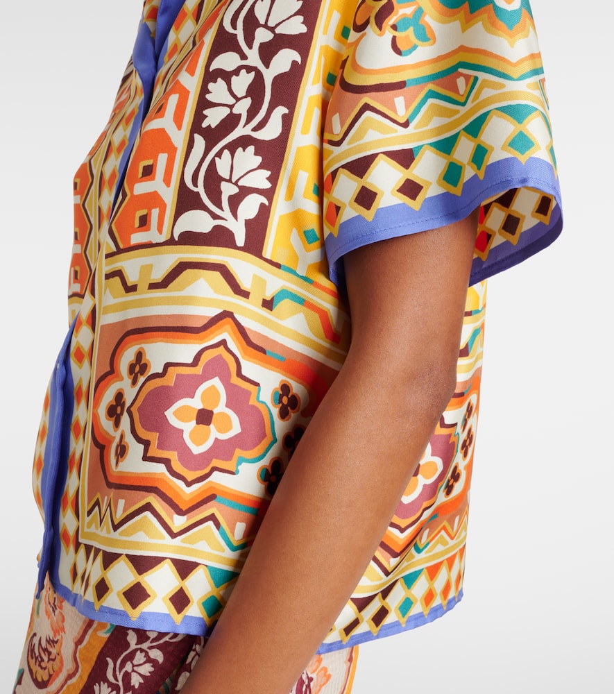 Printed silk shirt