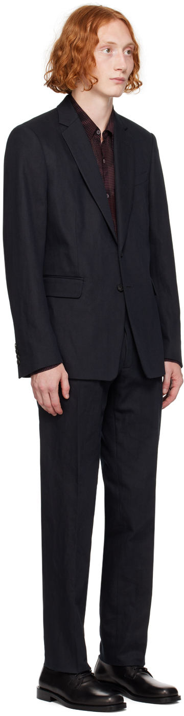 Dries Van Noten Black Cotton & Linen Suit