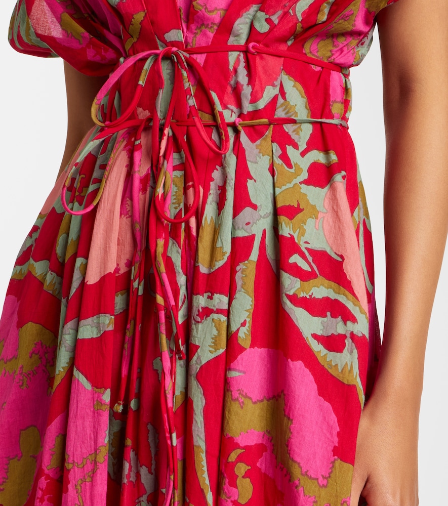 Leilani printed cotton midi dress