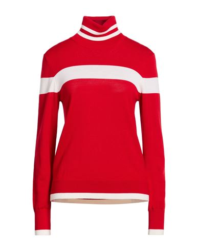 Woman Turtleneck Red Size S Merino Wool