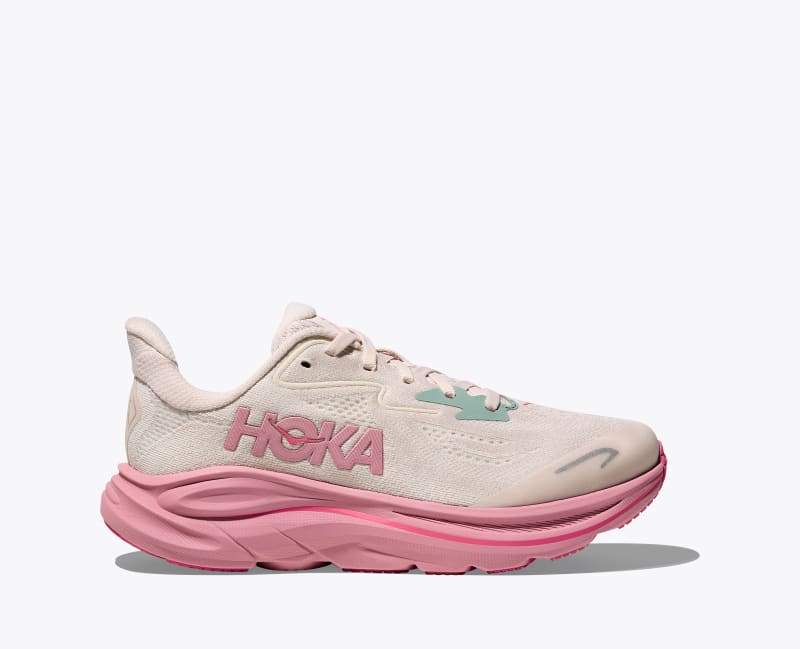HOKA Clifton 10 Shoes in Rose Cream/Dried Rose
