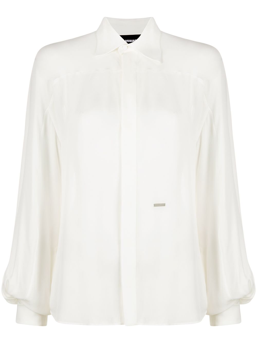 Silk button-up shirt - White