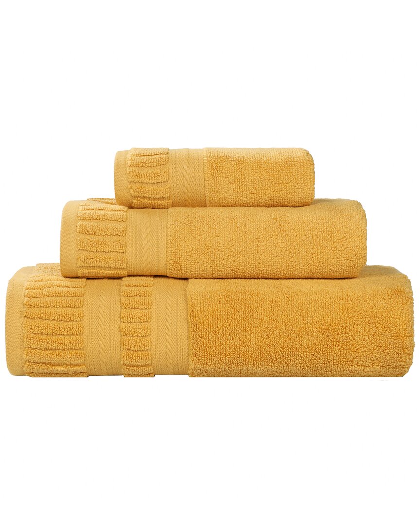 Venice Zero Twist Cotton Medium Weight Soft Absorbent 3pc Towel Set