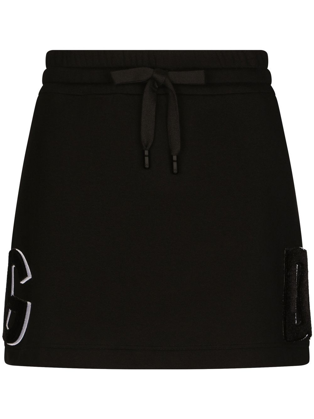 DG logo appliqué mini skirt - Black