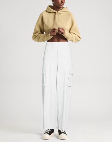 Woman Pants Light grey Size S Cotton