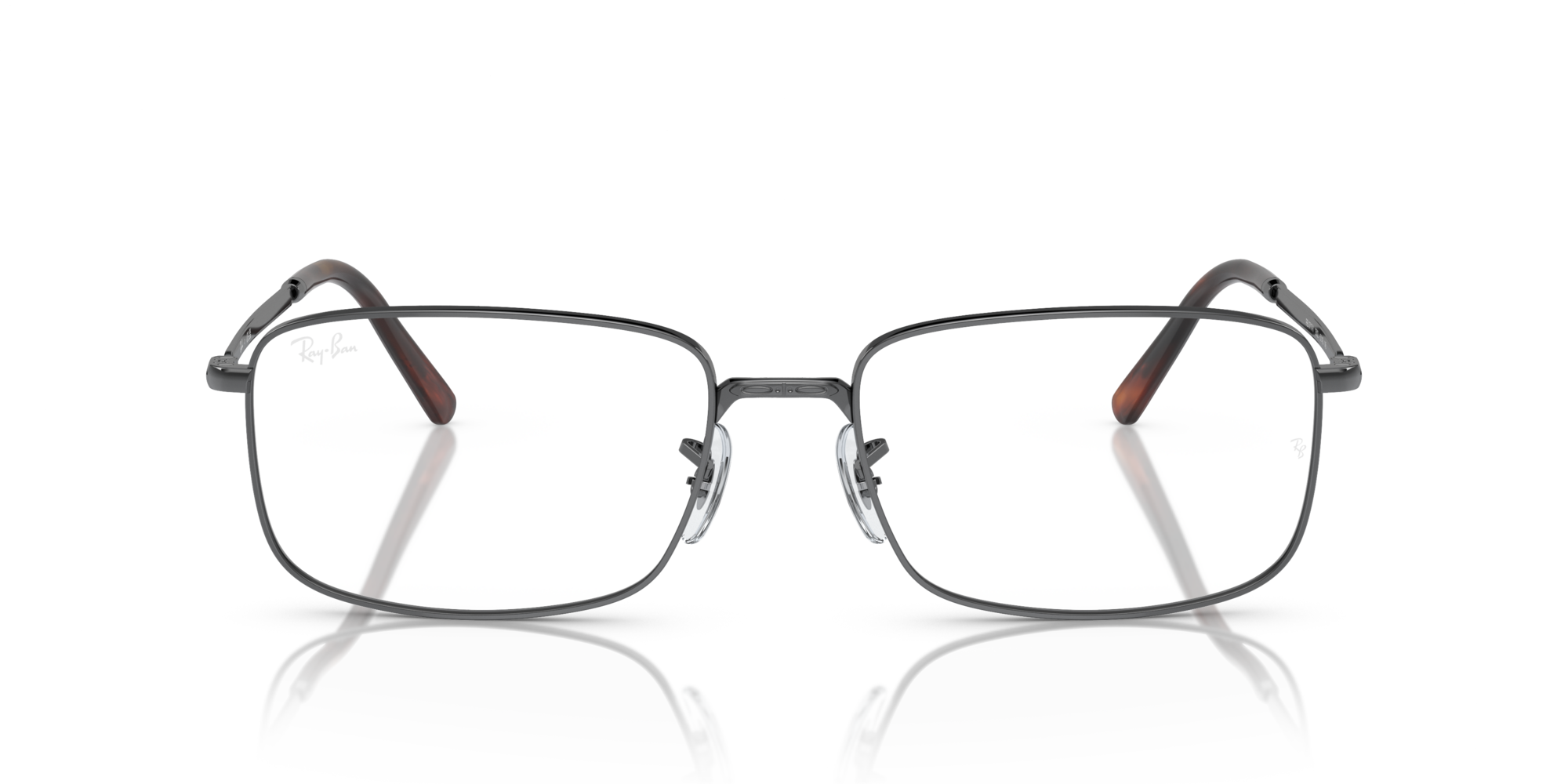 Ray - Ban Unisex Ray - Ban RX3717V 2502 Optical frames Metal Grey Transparent Squared Norma