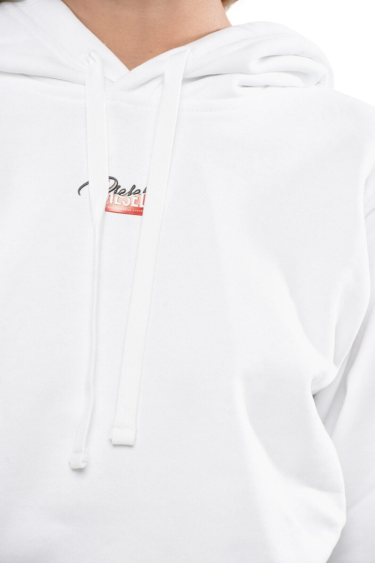 White Logo Hood Sweatshirt