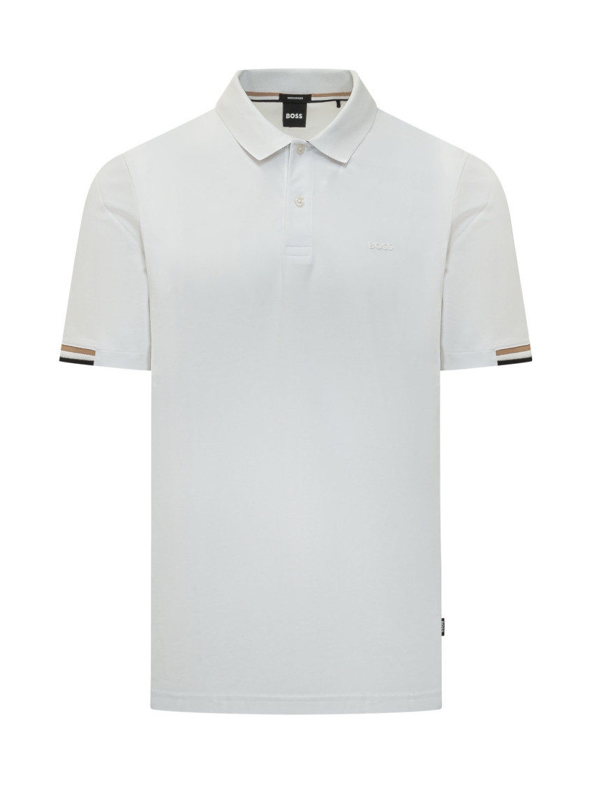 White Solid Shirt Collar T-Shirt