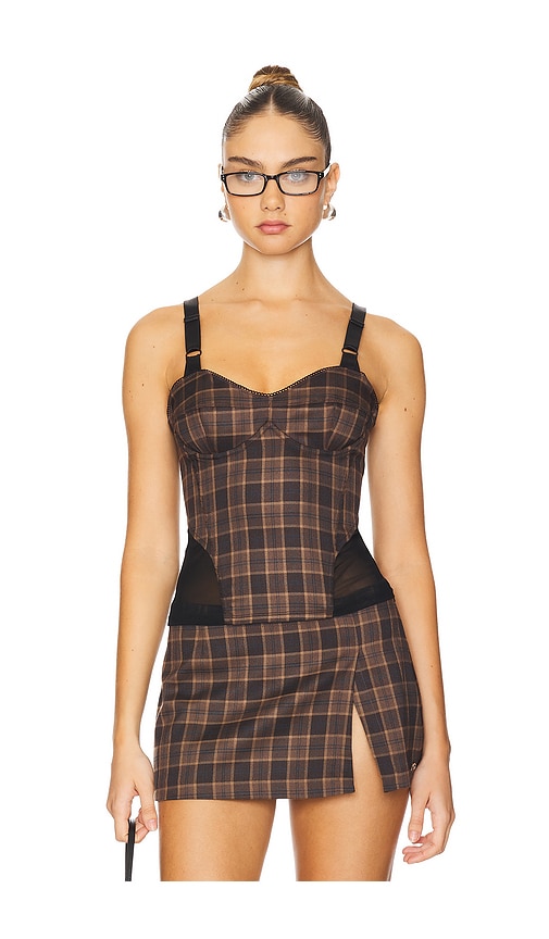 Miaou Marguerite Corset in Brown. -  XL also in L, M