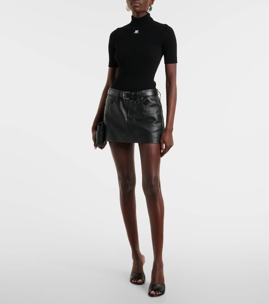 Courrèges Reedition ribbed-knit top