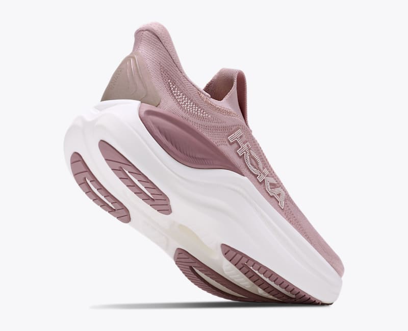 HOKA Women's Skyward Laceless Shoes in Pink Opal/Alabaster