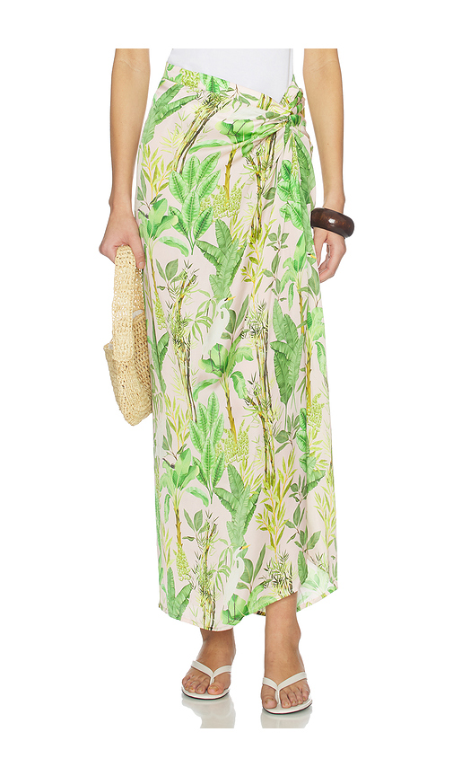 Verandah falda hand draped en color verde L también en M, S