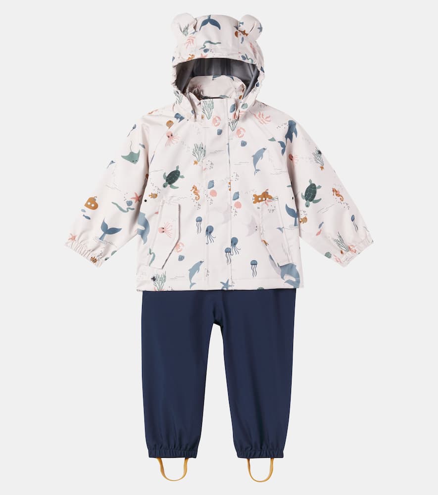 Liewood Baby Manu raincoat and overalls set
