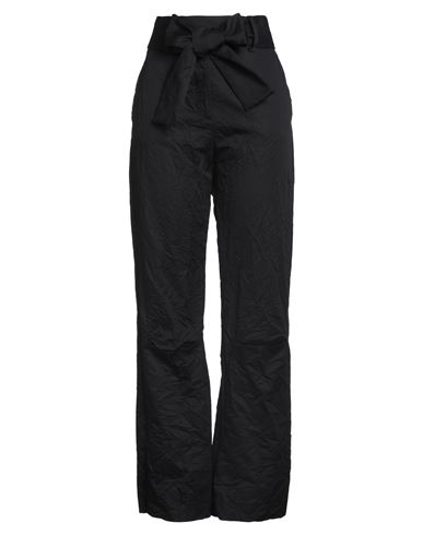 Woman Pants Black Size 6 Cotton, Linen