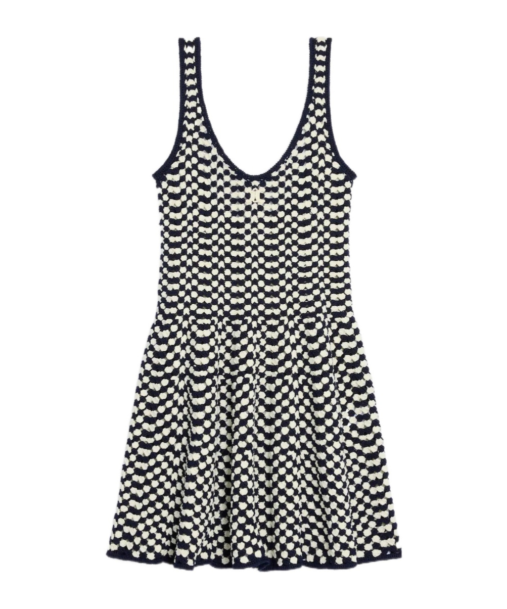 Mini skater dress IN crochet cotton
