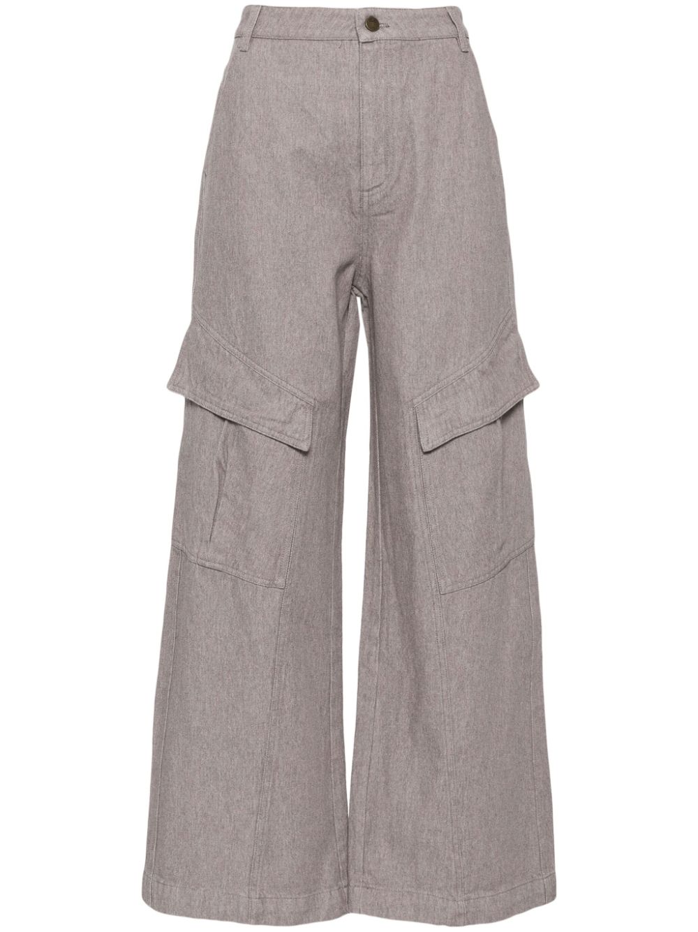 Wide-leg cargo pants - Grey