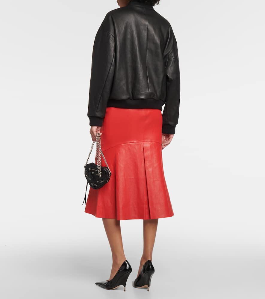 Pharrell leather bomber jacket