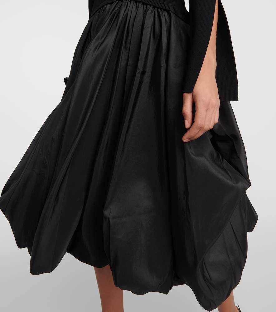 Kenlie taffeta-trimmed midi dress