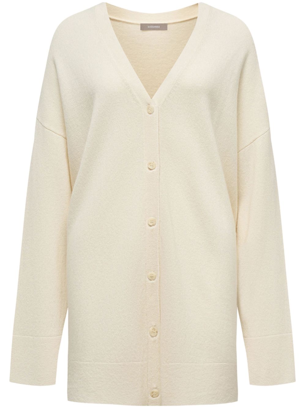 Wool-blend cardigan - White