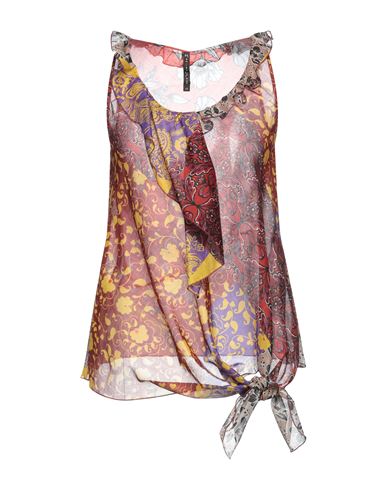 Woman Tank top Burgundy Size 4 Cotton