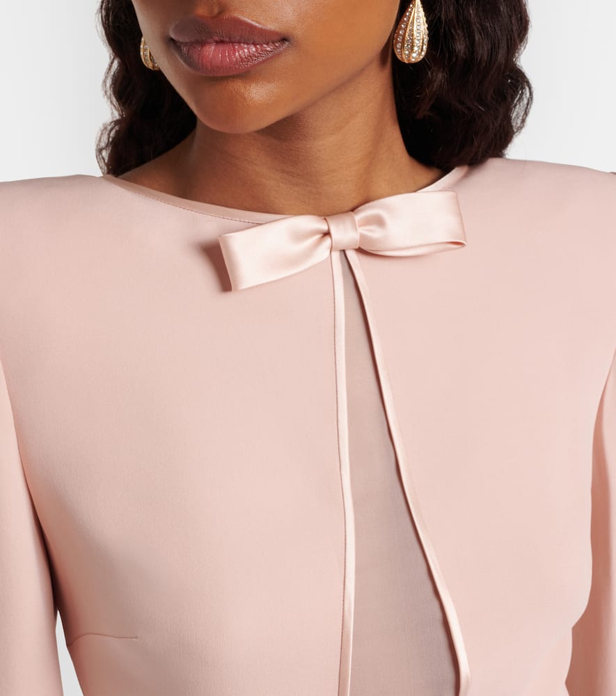 Cady Couture feather-trimmed midi dress