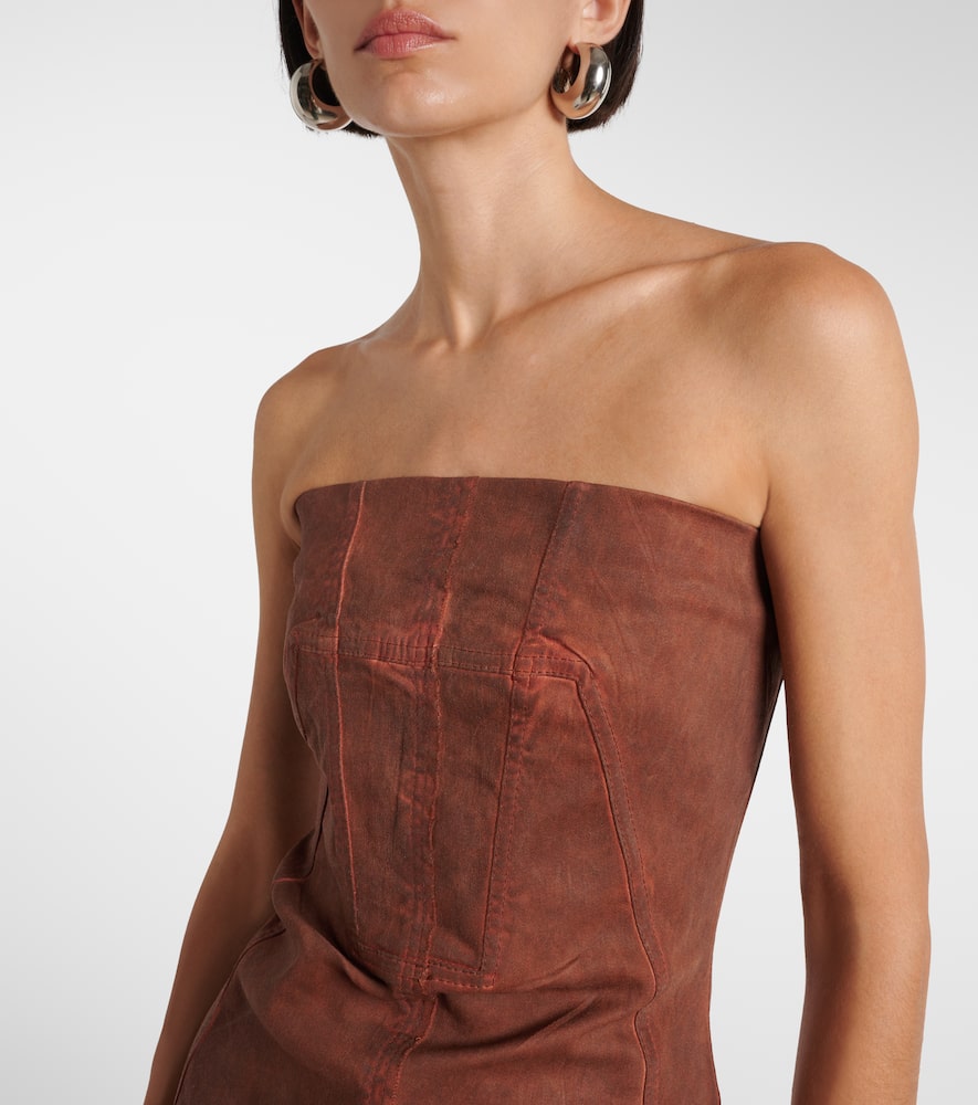 DRKSHDW denim bustier dress