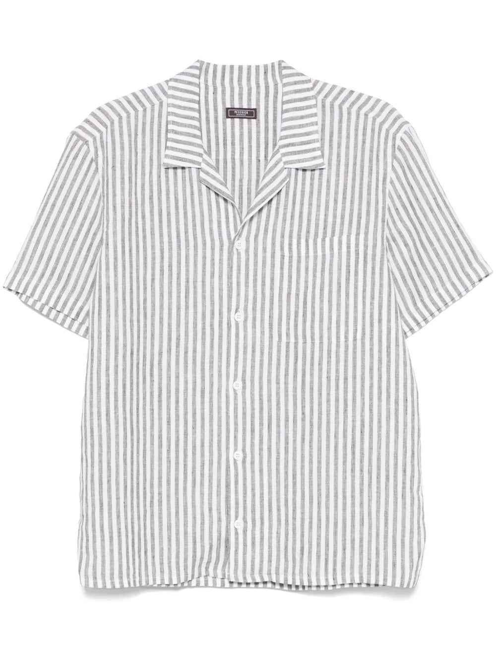 Striped Linen Shirt — Grey