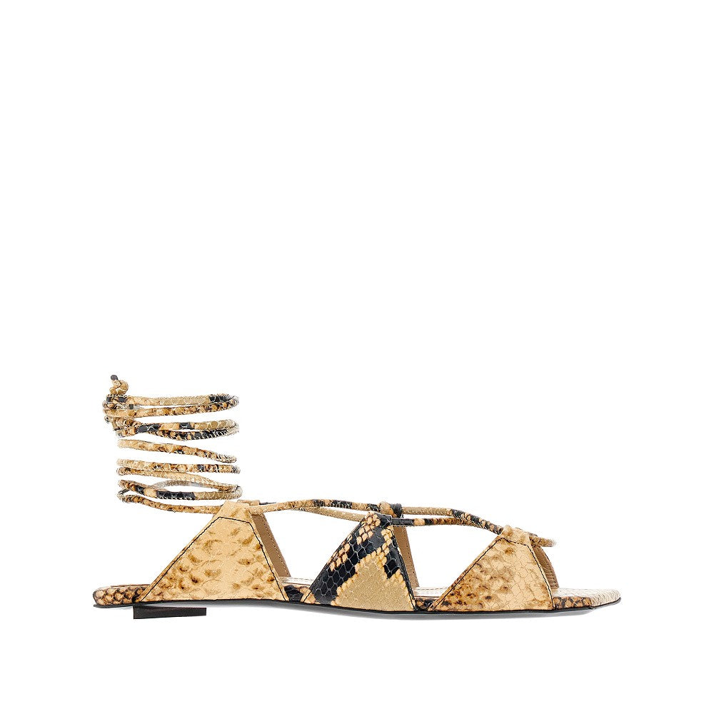 THE ATTICO 'Reneè' python-print leather sandals Woman 36