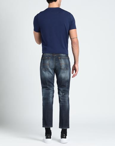 Man Jeans Blue Size 40 Cotton, Elastane