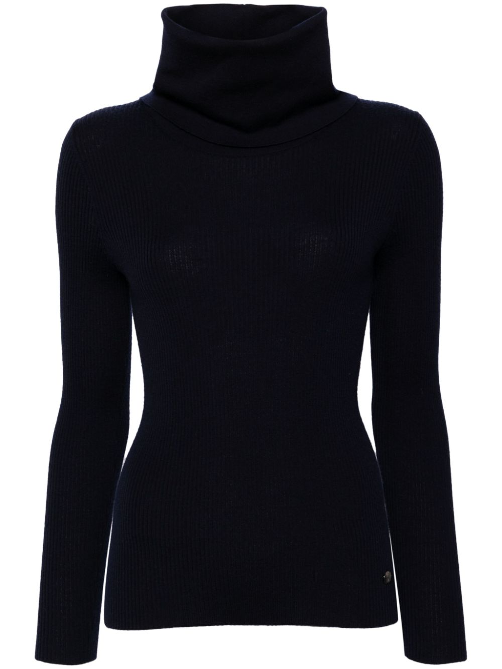 2000s ribbed wool-cashmere jumper - Blue