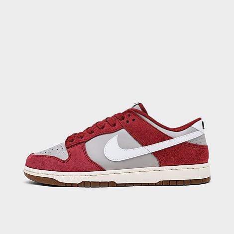 Men's Dunk Low Retro SE Casual Shoes in College Grey/White/Team Red