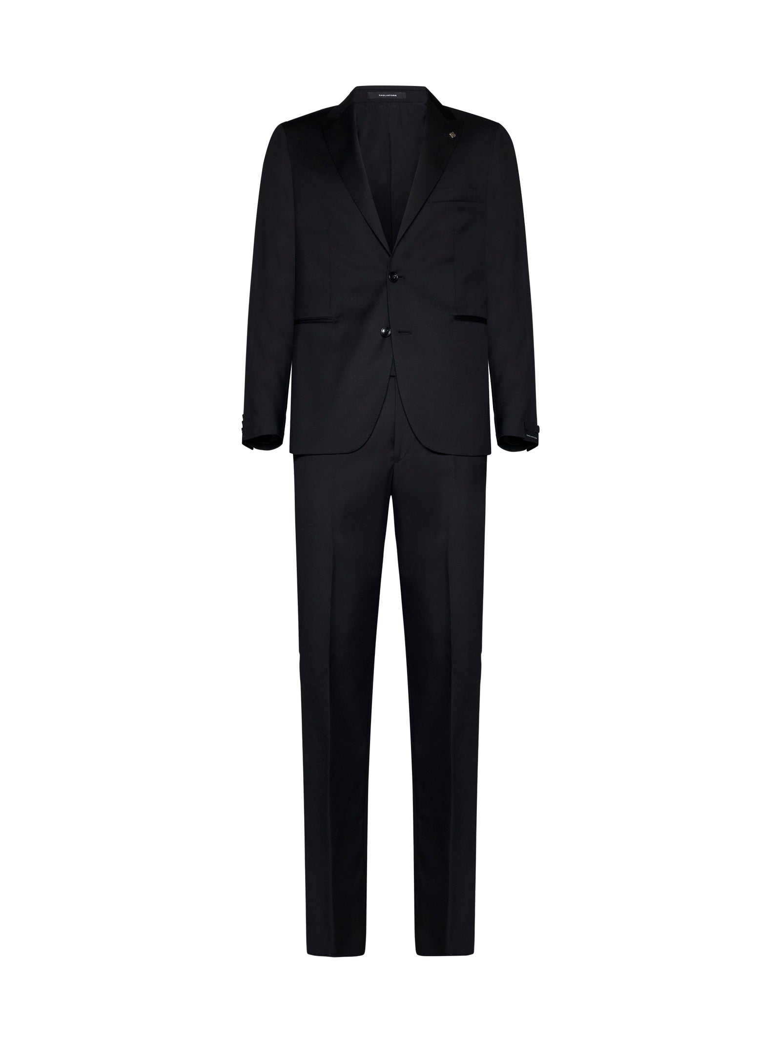Virgin Wool Pant Suit — Black
