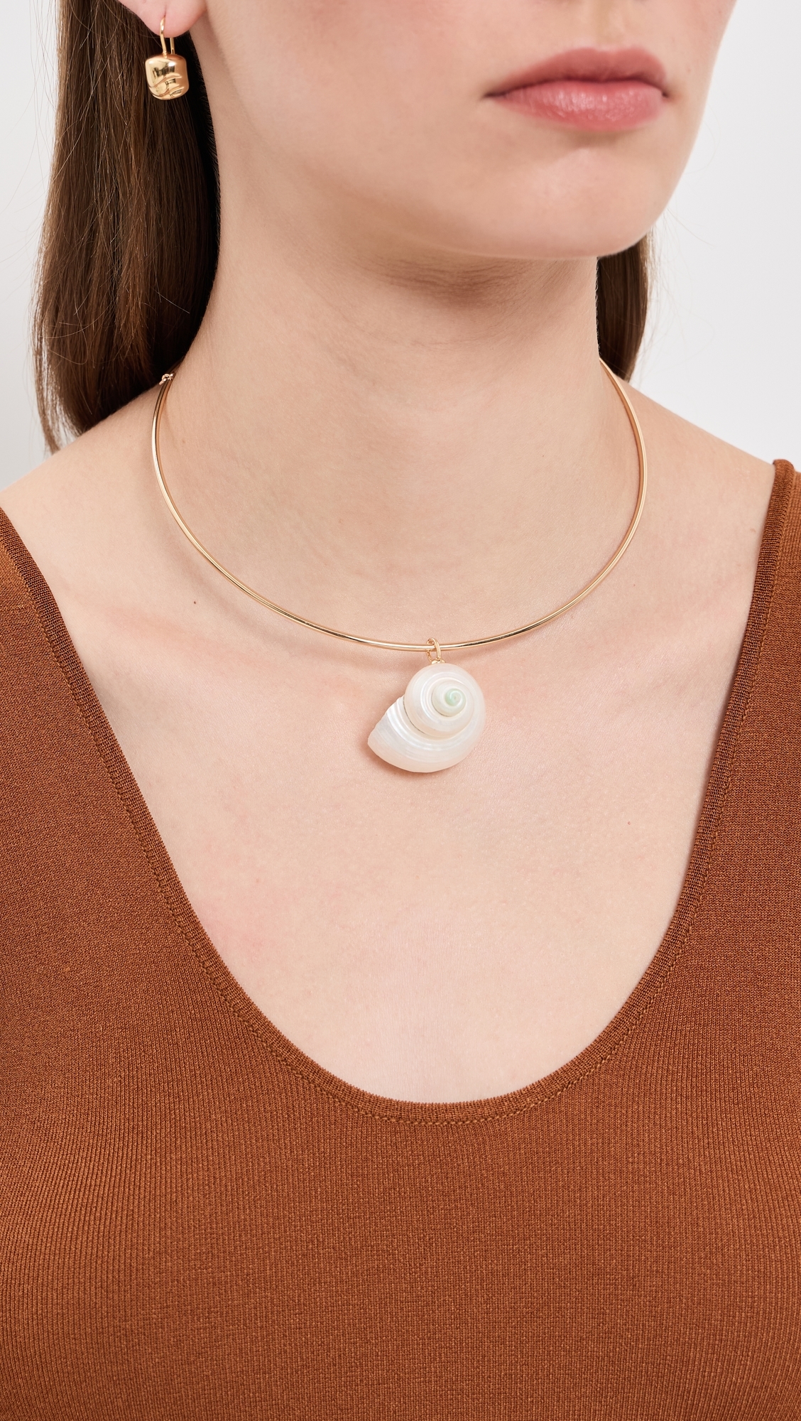 Santana Shell Collar Necklace Pearl One Size