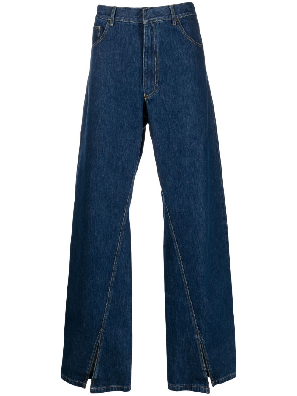 Wide-leg denim trousers - Blue
