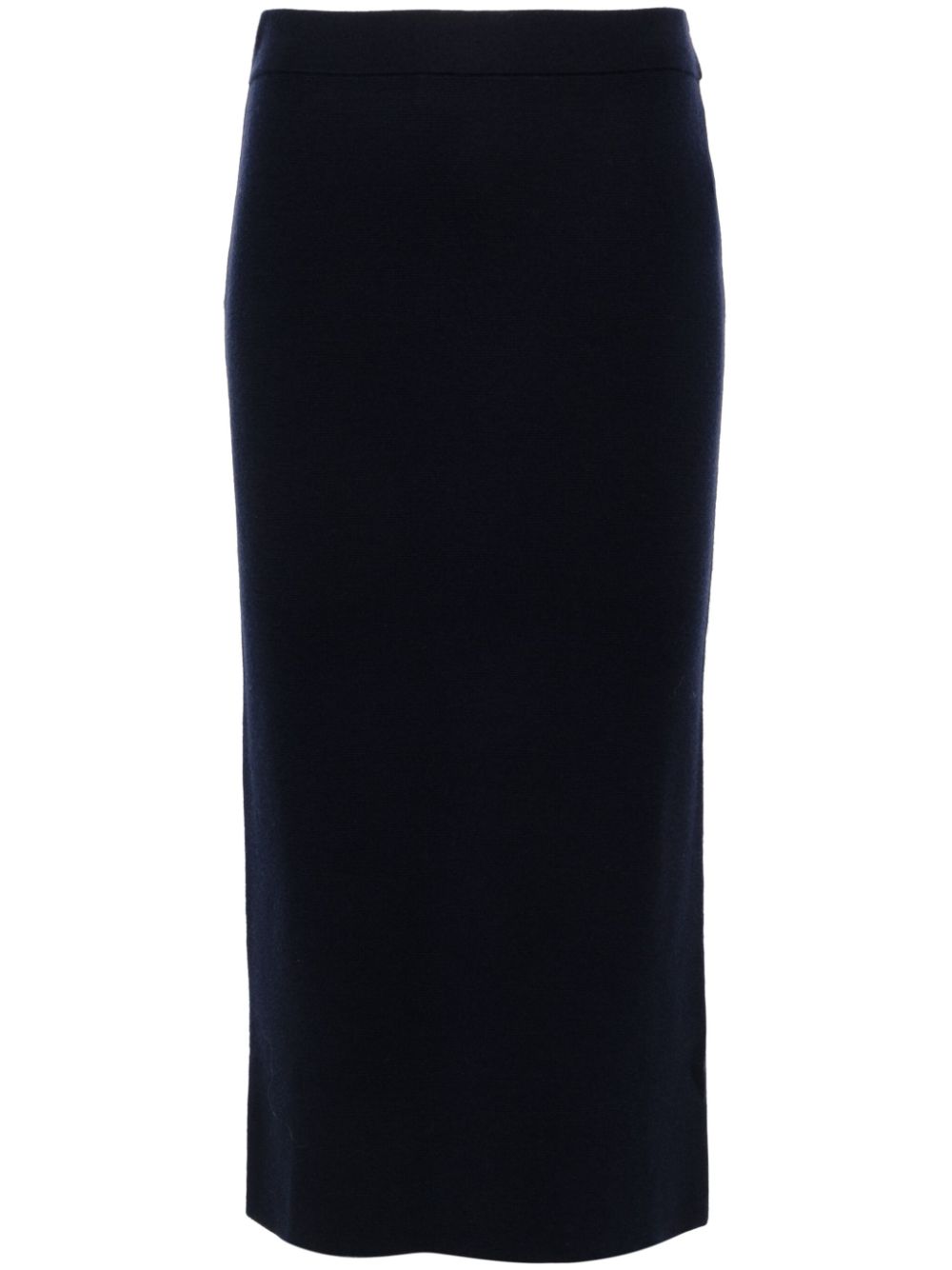 Ribbed midi skirt - Blue